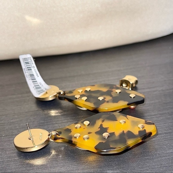 J.Crew Tibetan Tortoiseshell Statement Necklace + NWT Earrings - Picture 12 of 13